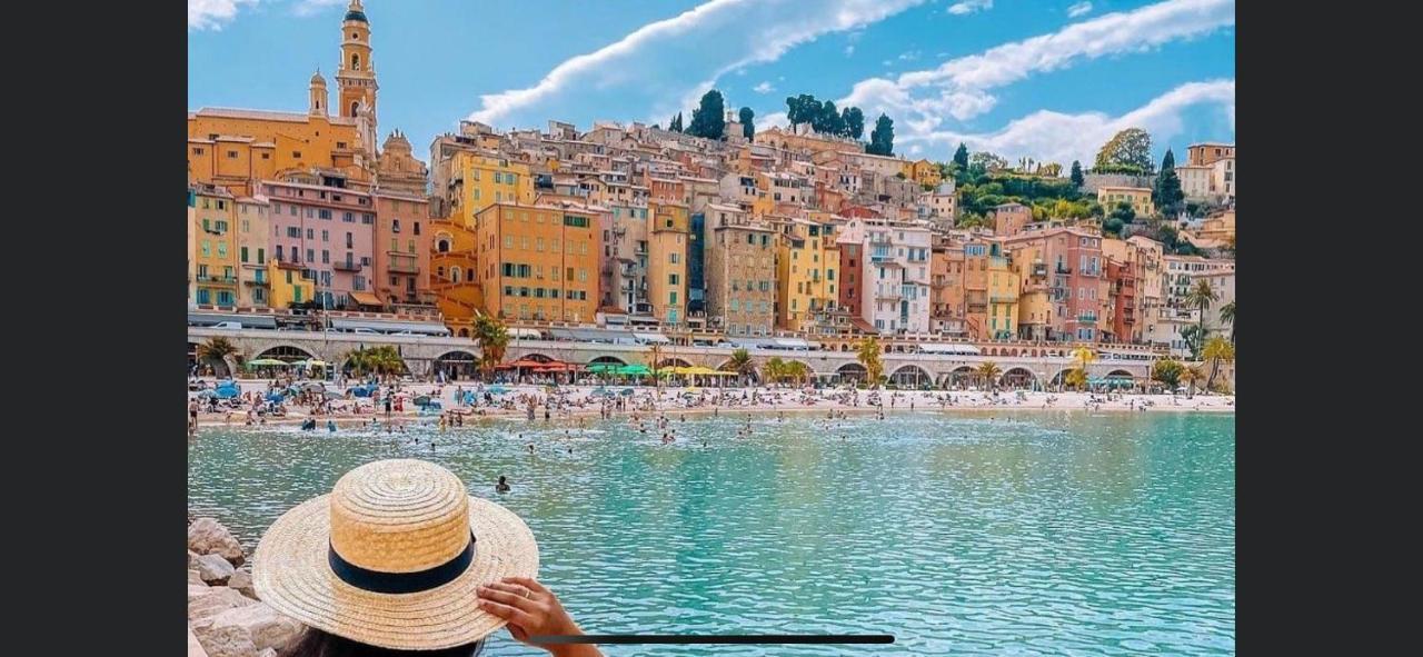 Menton Centre Vue Imprenable Sur Mer Et Jardin Bioves المظهر الخارجي الصورة