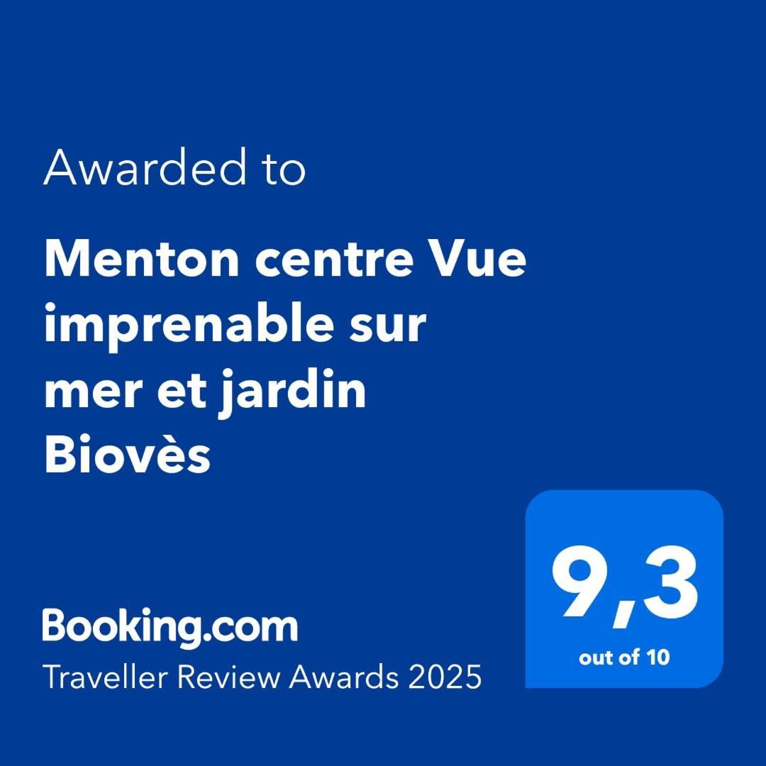 Menton Centre Vue Imprenable Sur Mer Et Jardin Bioves المظهر الخارجي الصورة